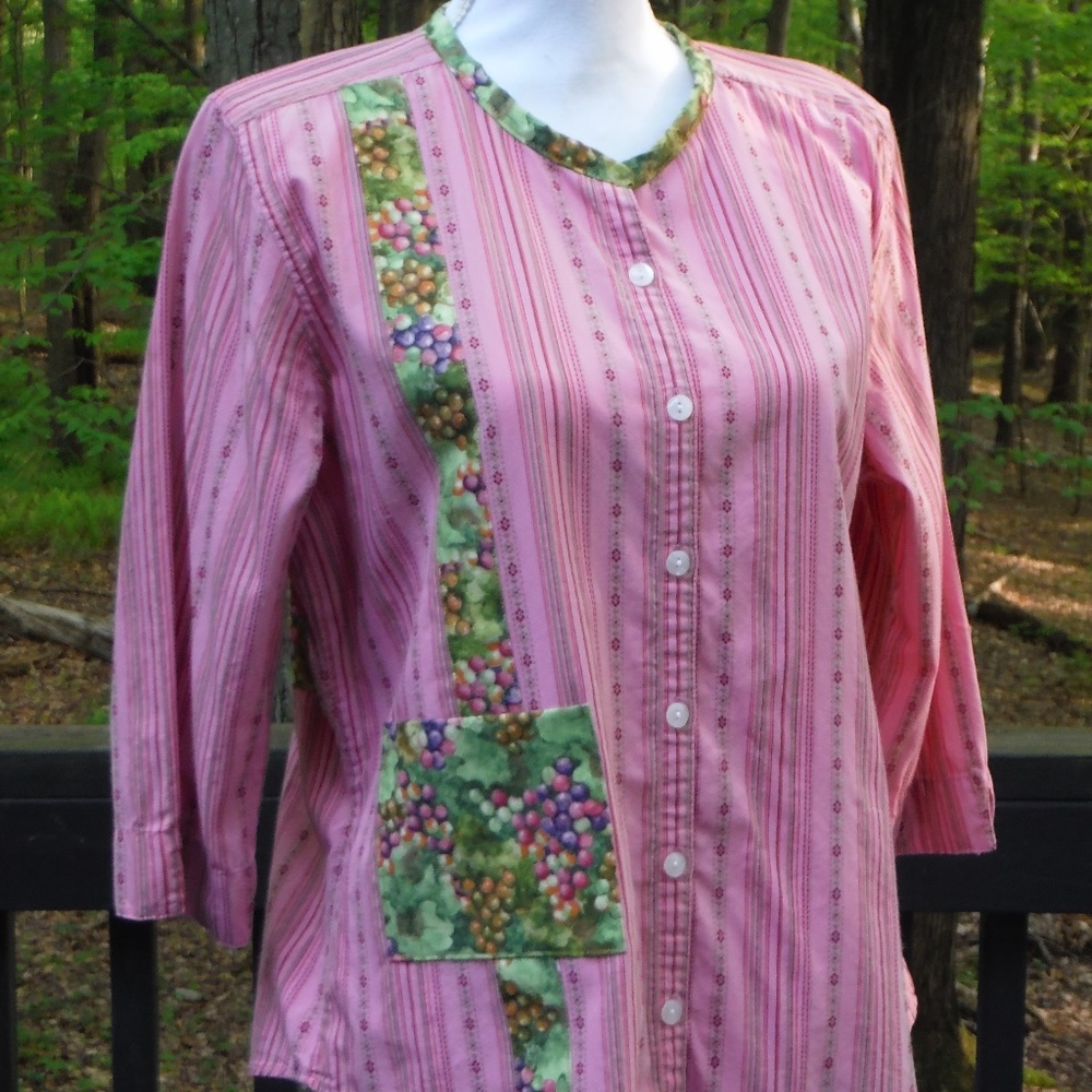 Summer Grapes Unique Pink Large Women's Top